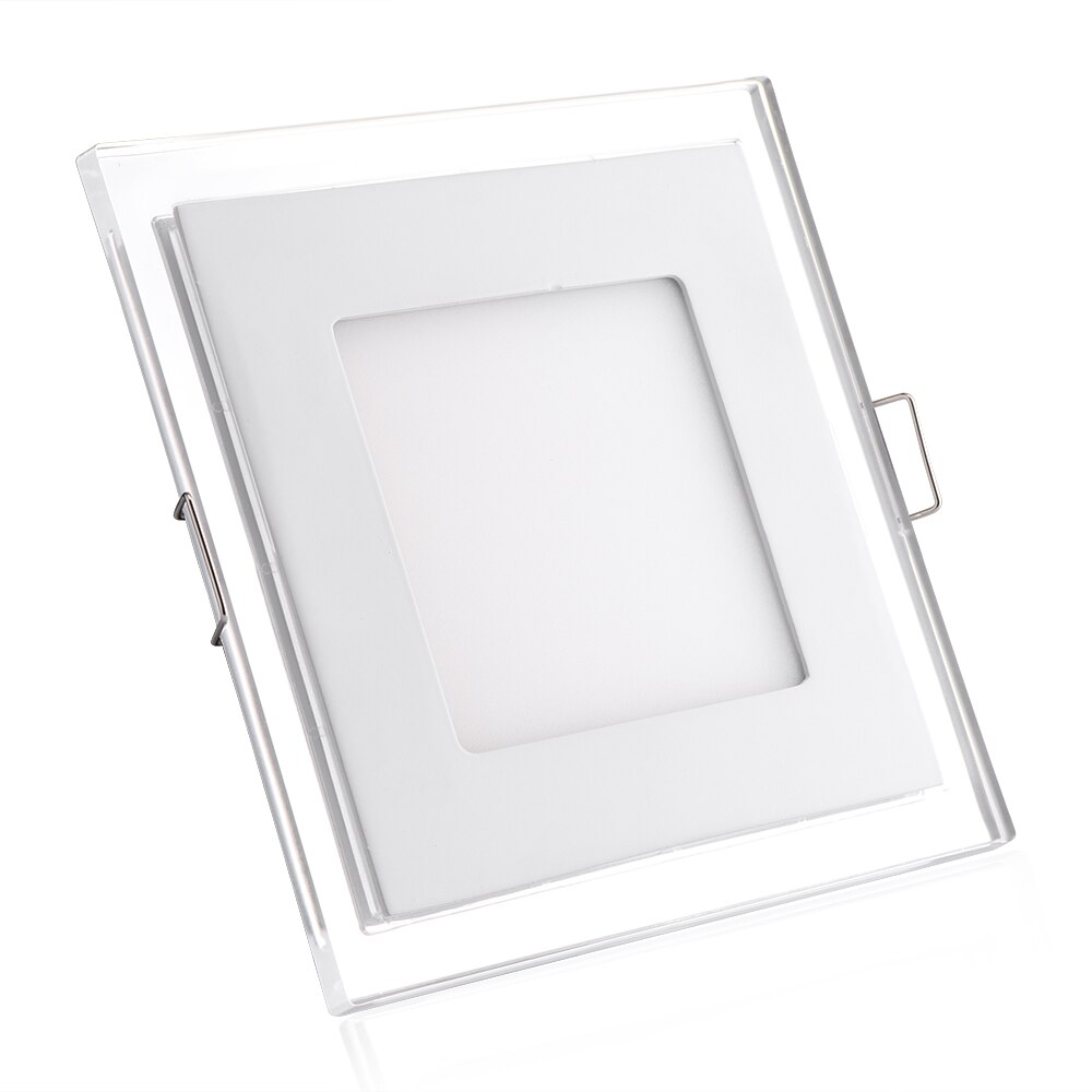 15W Recessed Square Shape DuaL Color LED Panel Light Blue and White Lamp Downlight AC 100-245V Warm White