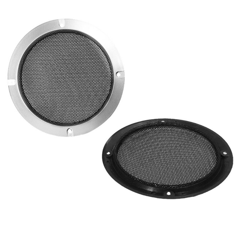 2 Stuks Zilver Vervanging Ronde Luidspreker Beschermende Mesh Net Cover Speaker Grille 2/3/4/5/6.5/8/10 Inch Luidspreker Accessoires