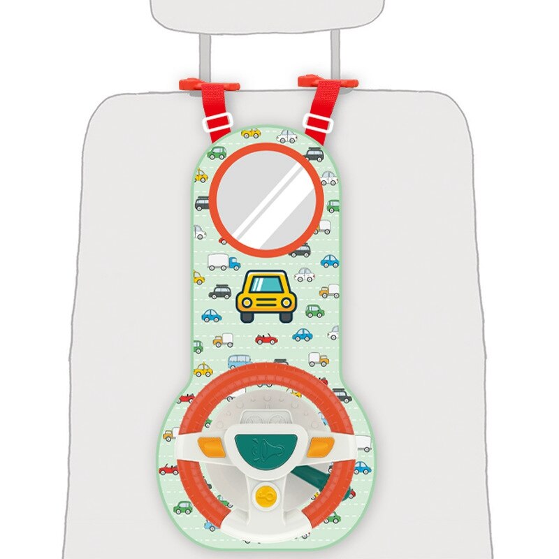 Coche de juguete de imitación para conducir bebés, volante de simulación, música ligera, Educación Temprana, coche de juguete simulado para conducir