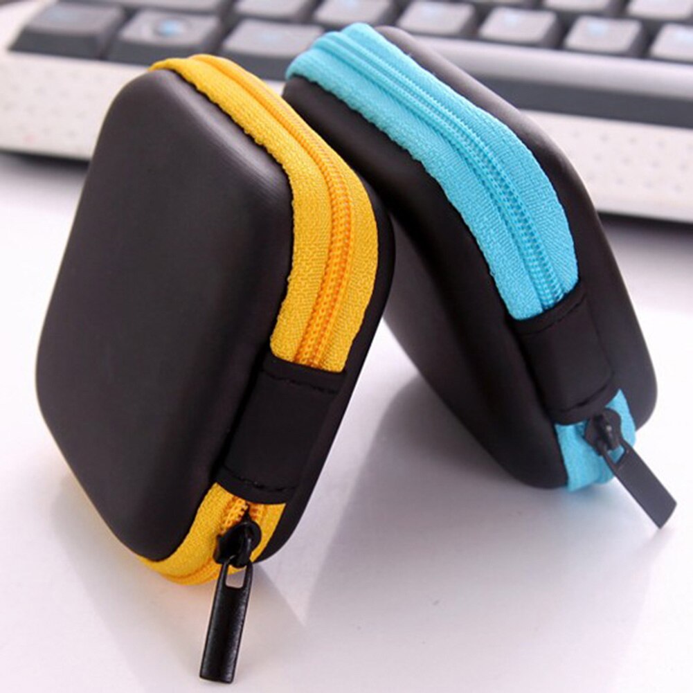 Portable Silicone Coin Purse Mini Round Bag For Earphone SD Cards Cable Cord Wire Storage Key Wallet