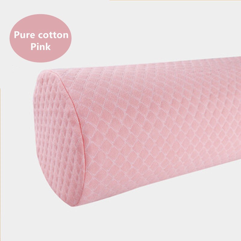 90Cm Natuurlijke Latex Ronde Grote Omhelzing Kussen Kant Slaap Latex Trage Rebound Zacht Kussen Geen Druk Wervelkolom Cervicale Gezondheid kussen: Pure cotton pink