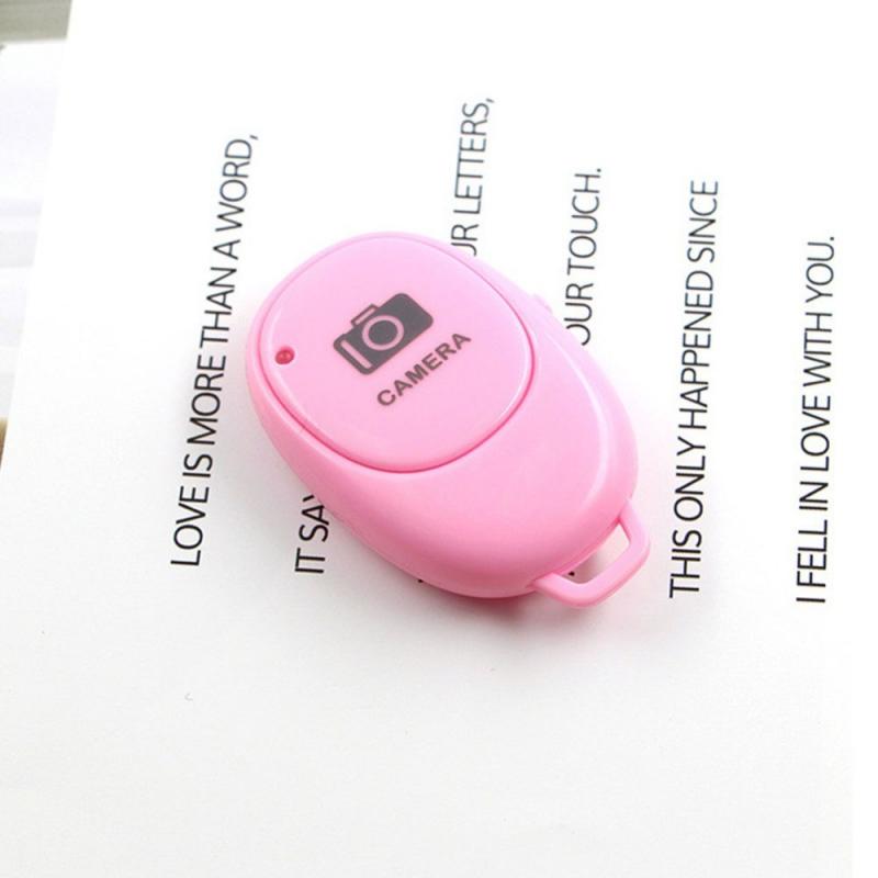 Kamera Auslöser Fernbedienung Bluetooth kabellos Selfie Geschmack Clicker für Android IOS Smartphones Selfie artefakt Contr: Rosa