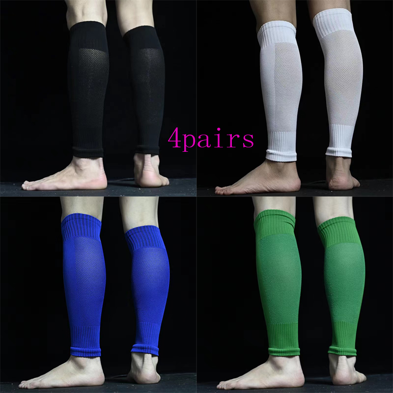 Chaussettes de Football respirantes sans pieds, protège-tibia professionnels, jambières fixes, paquet de pieds pour protéger le mollet, 2023: MULTI