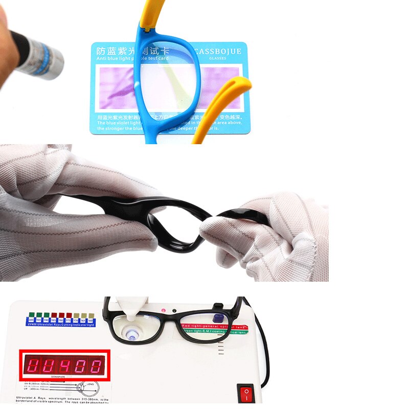 Blue Light Glasses Kids Boy Girls Blocking Computer Clear Transparent Eyeglasses Optical TR90 Frame UV400