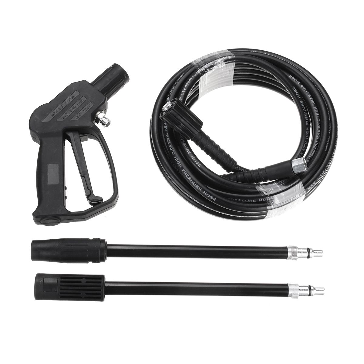 8M 59FT 5800PSI 160 Bar High Pressure Washer Hose Spray Gun Wand Lance Water Washer Pump Tube With 135Bar Lance Kit