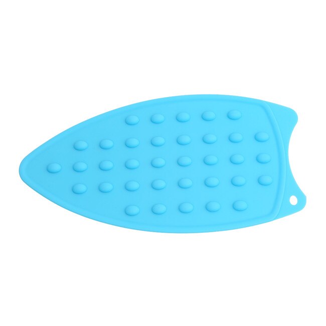 Silicone Iron Protection Rest Pad Mat Insulation Boards Rest Ironing Pad Safe Surface Iron Stand Mat 26.5*14cm: blue