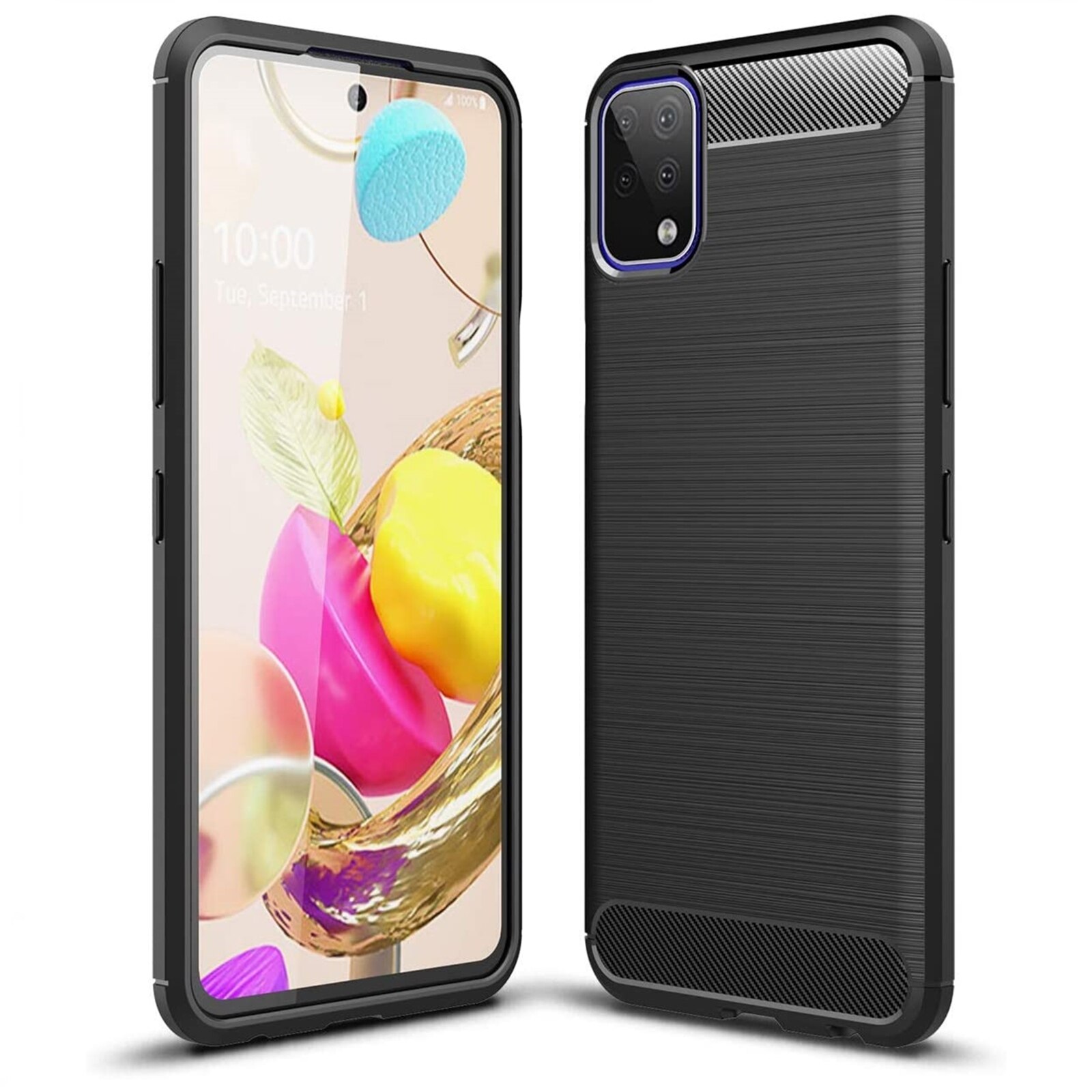 Case Lg K42 Carbon Black Case Gel Tpu Mobiele Telefoon Accessoires: Default Title