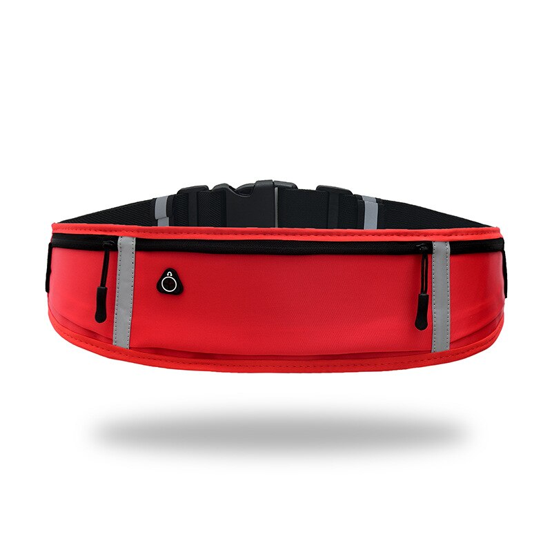 Waist bags Fanny Pack with Zipper Travelling Running Sports For iPhone 11 Pro max Samsung Huawei Case Phone Wristband Pocket: Red