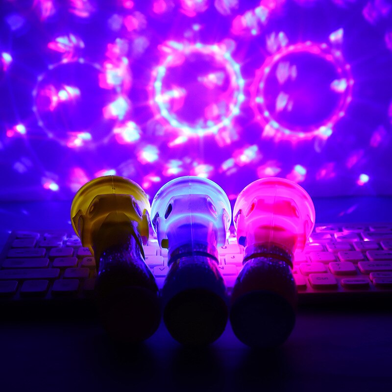 Flash Microfoon Star Studded Lichtgevende Speelgoed Projectie Microfoon Kinderen
