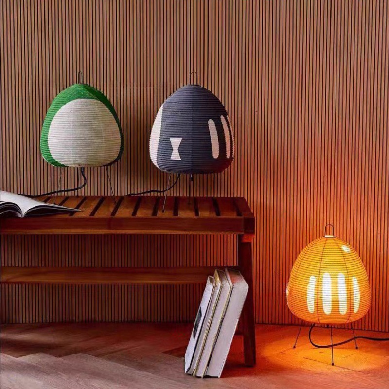 Og minimalistisk led-rispapirbordlampe retro boligindretning stue soveværelse spisestue atmosfære dekorativ belysning