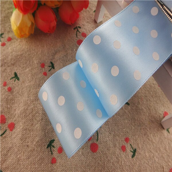 1-1/2 "38mm 5 Yards Stippen Gedrukt Satijn Lint Cadeau Verpakking DIY 100% Polyester Handgemaakte Materialen YM18010113: 308