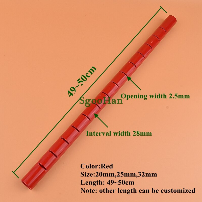 1pc OD 20~32mm Aquarium Fish Tank PVC Rain Pipe Filter Accessories Drip Water Drain Tube Deluge Downcomer Cess-Pipe: Outer dia 20mm / 1pc red