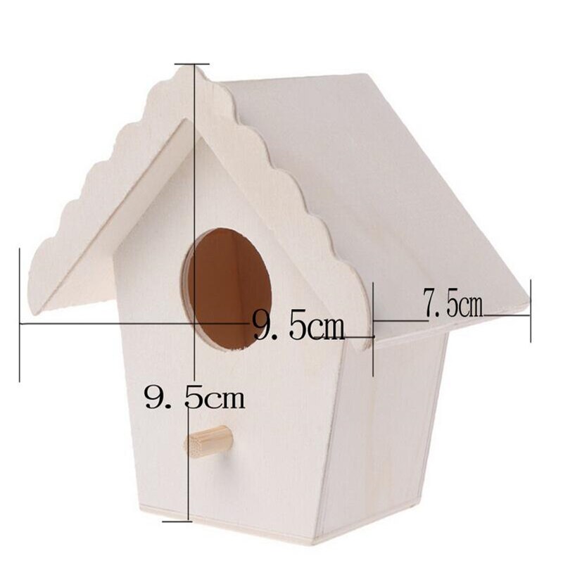 Drewniana mini klatka dla ptaków wiszące na zewnątrz skrzynka dla ptaków ogród klatki dla ptaków dekoracja obejścia domu produkty dla ptaków drewniane gniazdo papugi ptaków