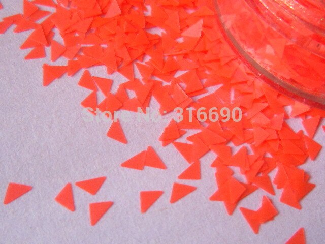 Neon Oranje driehoek glitter nagellak levert