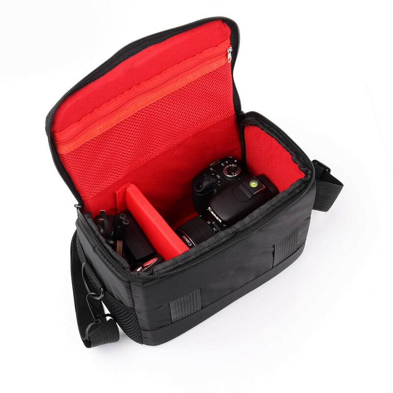 Roadfisher-bolsa tipo bandolera para cámara Estuche para gafas Nikon D3200 D3100 D5100 D5200 D5300 D3400, resistente al agua, nailon