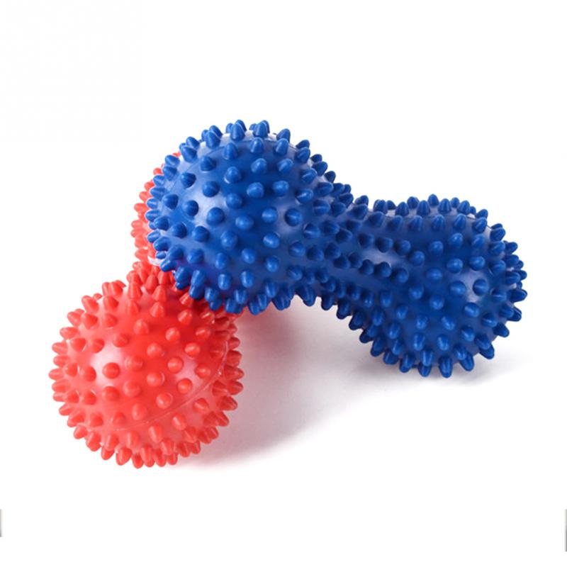 PVC Yoga Supplies with Thorns Workout Massage Peanut Hand Ball Yoga Fitness Ball Inflated Peanut Ball Random Color #H915