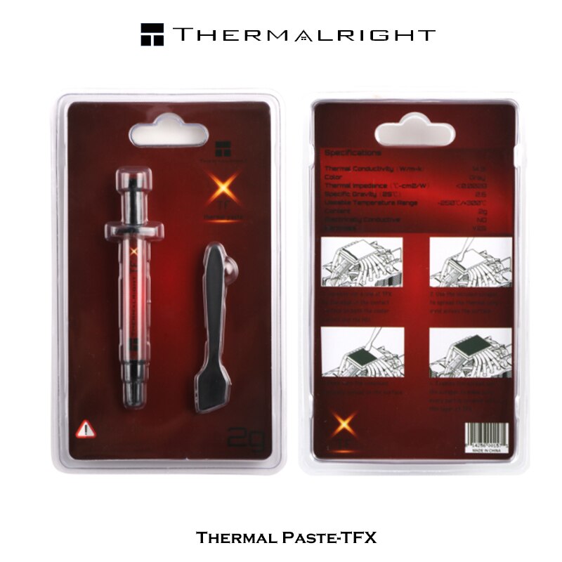 Thermalright – pâte thermique TFX 14.3 w/m-k, Non conductrice, pour CPU, GPU, ordinateur portable, ordinateur portable, graisse, haute Conduction