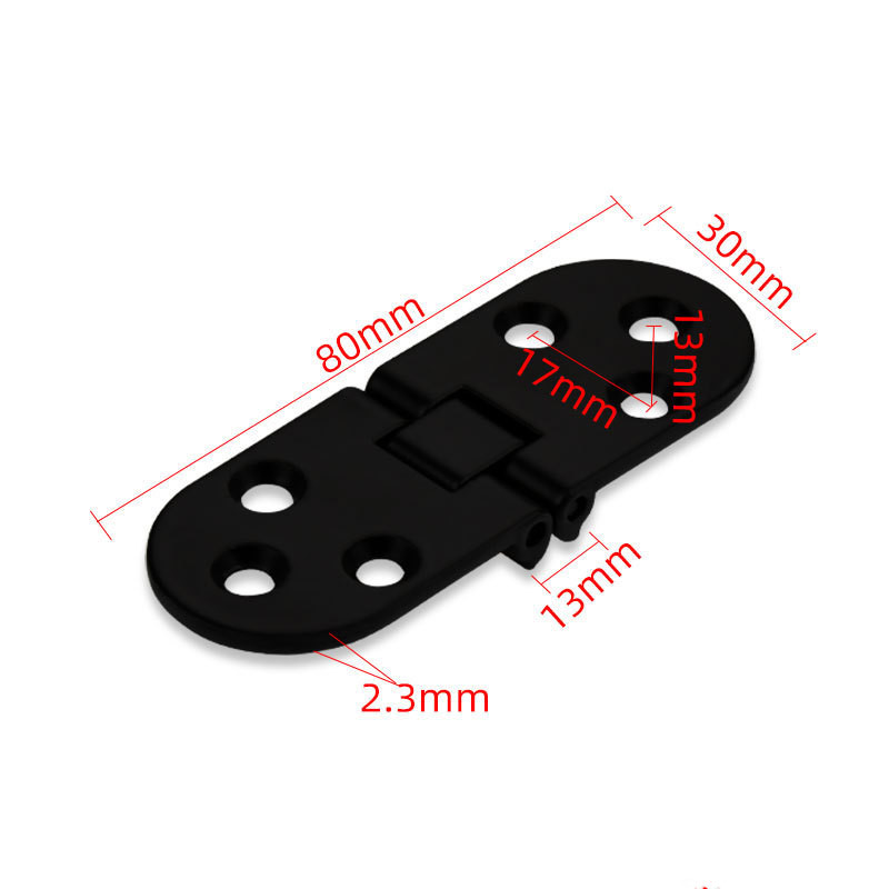 Zinc Alloy Mounted Folding Hinges Self Supporting Foldable Table Cabinet Door Hinge Furniture Hardware: Black 1pc