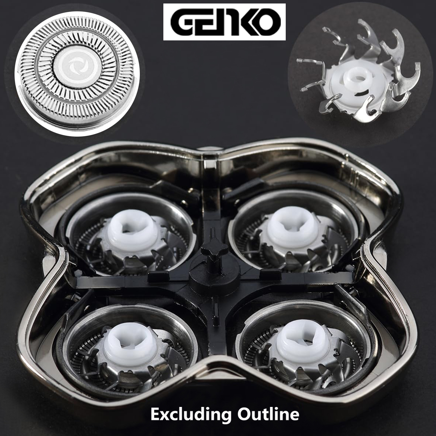 Tête De Rechange Pour Rasoir Skull Shaver Pitbull - Lot De 4 Lames AUDOC