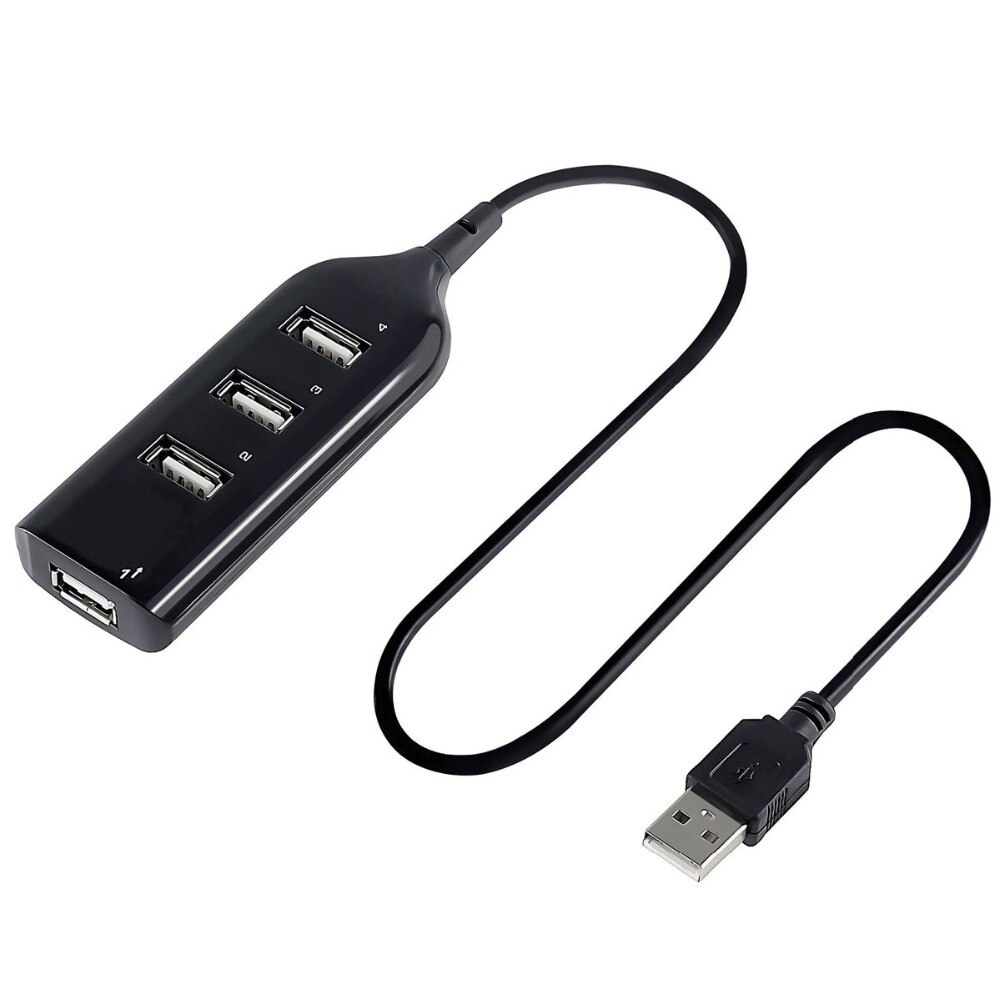 Multi USB Hub 2.0 High Speed Hub Adapter Mini USB 2.0 4 Ports Splitter For PC Laptop Notebook Computer Peripherals Accessories