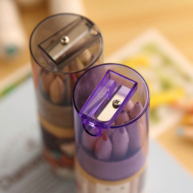 12 Kleur/Set Leuke Meisje Potloden Potlood Kinderen Schilderen Houten Kleuren Potlood Student Briefpapier Schoolbenodigdheden Tekening Set: purple