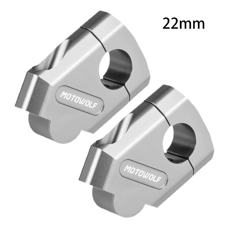 1 Pair Comfortable Universal 22mm 28mm High-strength Aluminum Alloy Motorbike Handlebar Riser Bar Mount Handle Clamp N0HF: Ivory