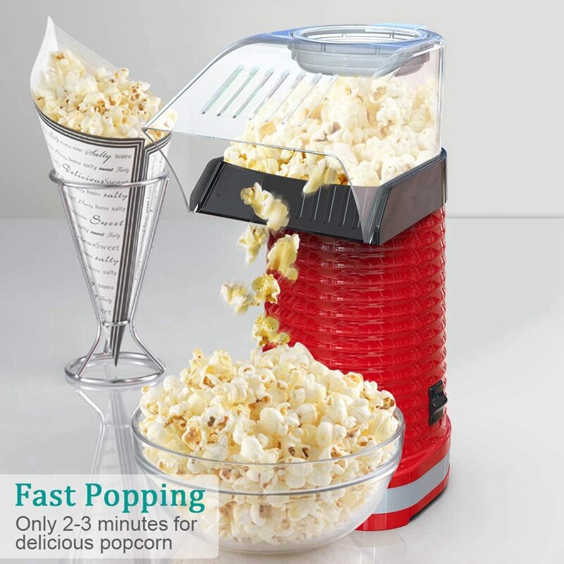 Air Popcorn Poppers Marker,1200W Electric Popcorn Maker with Measuring Cup for Home Party