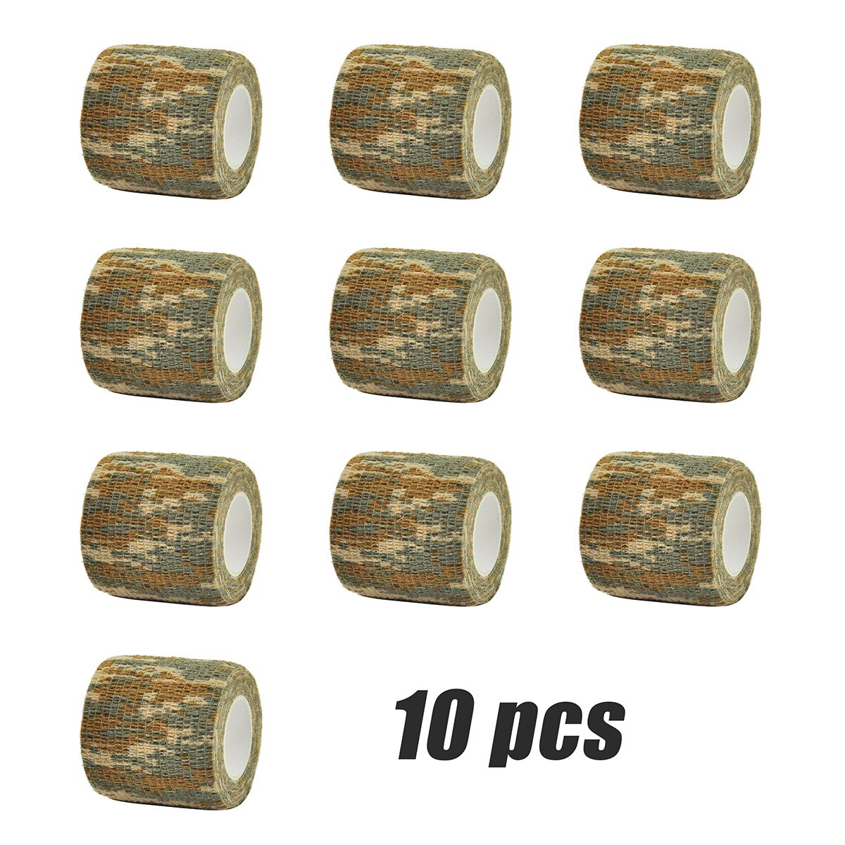1/6/10 Stuk Desert Camo Elastische Wrap 4.8M Tape Zelfklevende Sport Protector Enkel Knie Vinger Arm Bandage: 10Pcs / 5cmX4.8m