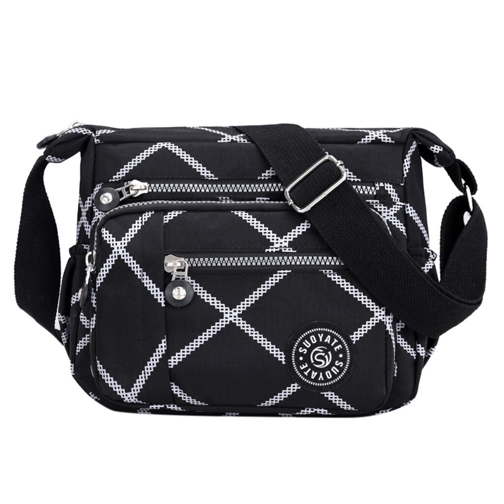 Vrouwen Mode Effen Kleur Rits Waterdichte Nylon Schoudertas Crossbody Tassen Voor Vrouwen Messenger Bags Bolsa Feminina