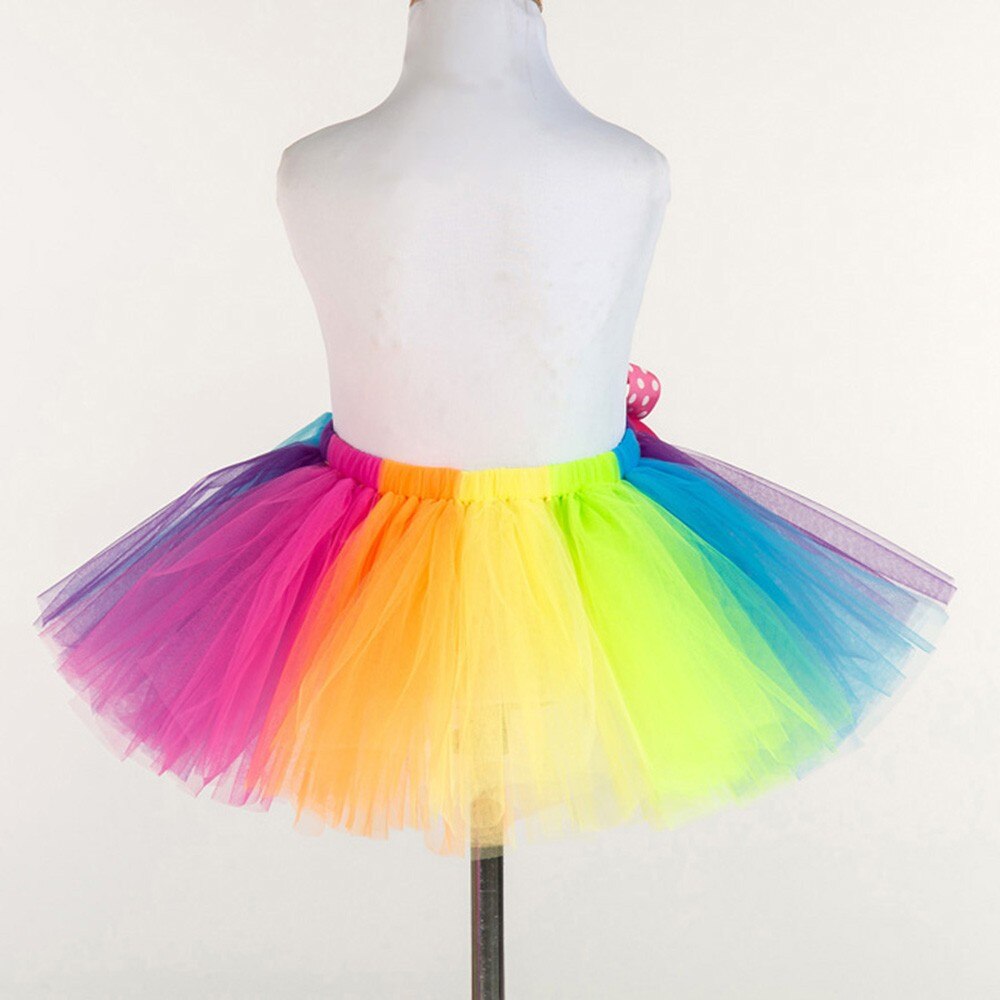 Kinder Mädchen Ballettröckchen Tulle Party tanzen Ballett Kinder Regenbogen Kostüm Rock Party tanzen Ballett Ballettröckchen die Röcke Mädchen Kinder Kleidung