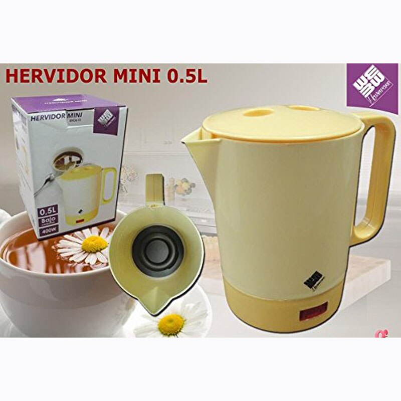 HERVIDORA ELECTRICA 400W 0,5 Litros Hervidor de agua Bajo consumo BN-3613 hervidor MIni tetera cocina original