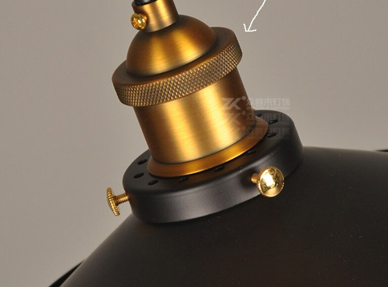 E27 retro kreative Restaurant einzelne kleine schwarze Felsen kronleuchter Gold kopf lampe