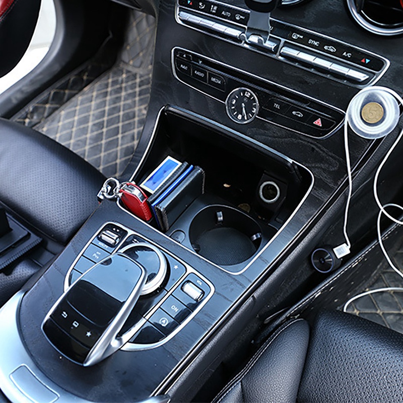 Supporto del telefono della scatola di immagazzinaggio del supporto della tazza di acqua di controllo centrale dell&#39;automobile per Mercedes Benz classe C E GLC W205 X253 W213