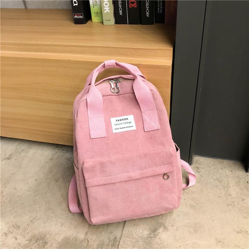 femmes sac à dos velours sac à bandoulière sac à dos Mochilas femme sac à dos sac d'école pour adolescentes sac à dos sac à dos: Pink