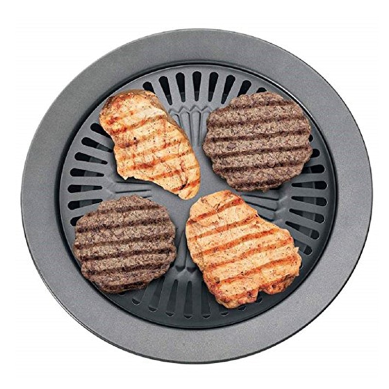 BBQ grill Portable Korean Outdoor Smokeless Barbecue Gas Grill Pan Household Smokeless Gas Stove Plate Bbq Roasting Cooking Too