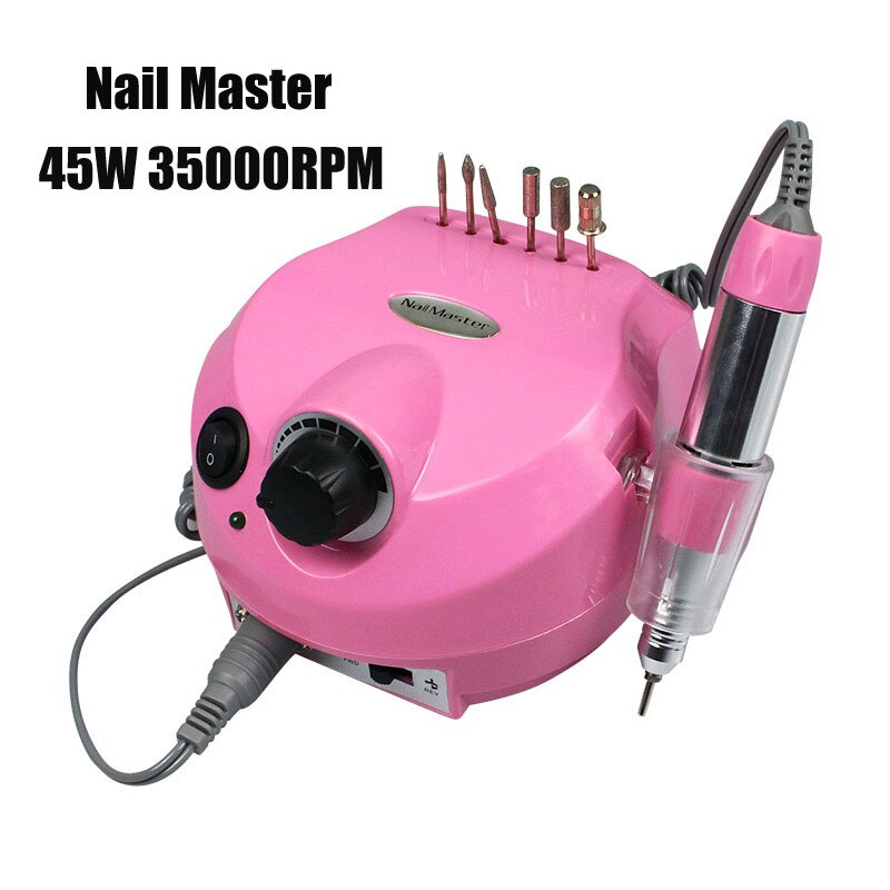 45W 35000Rpm Nail Boor Machine Voor Manicure Pedicure Met Polijsten Bits Electric Nail Boor Kit Salon Gebruik Nail art Apparatuur: DM202-Pink