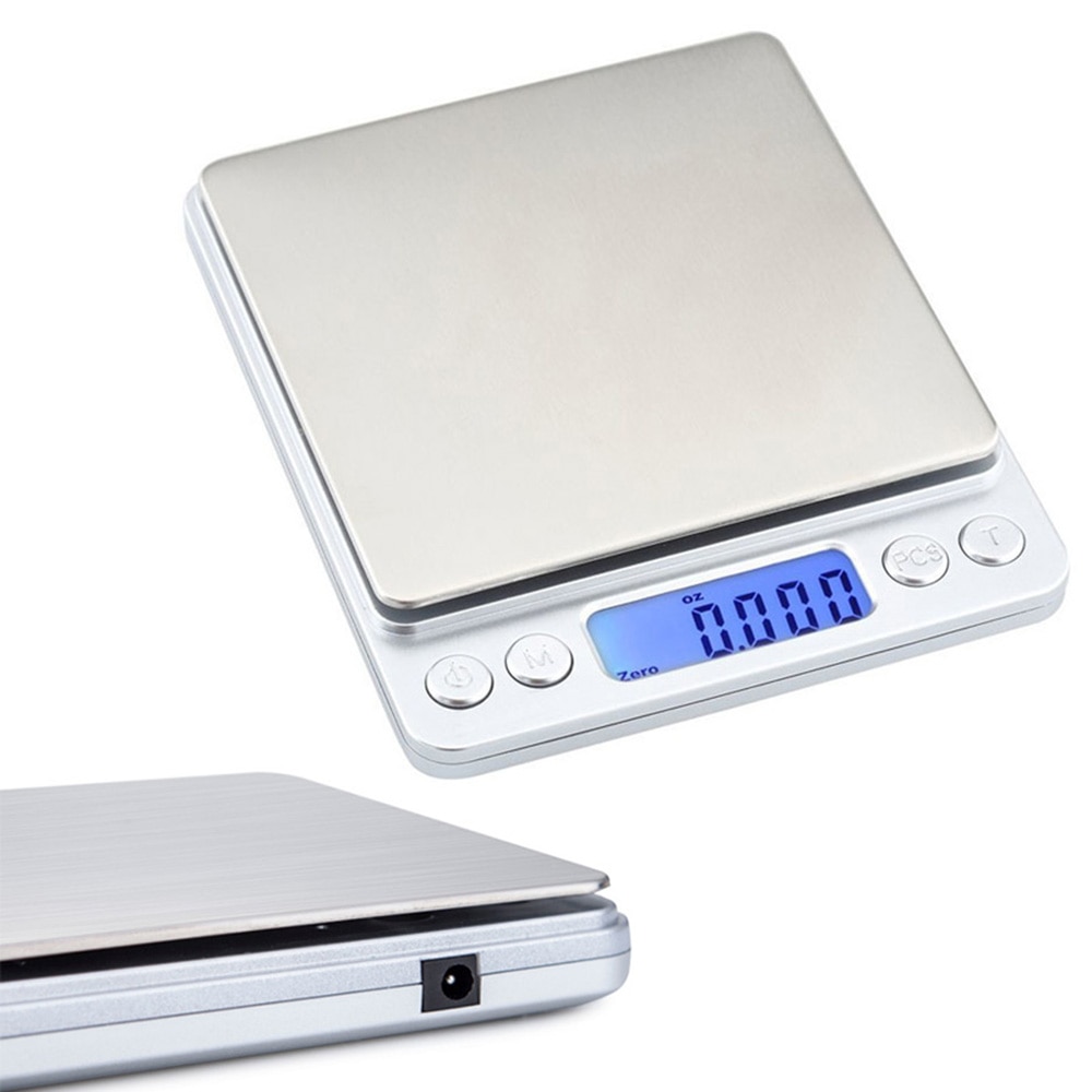 Led Digitale Weegschaal Mini Pocket Rvs Precisie Sieraden Elektronische Weegschaal Gram Gewicht Voor Goud Bakken