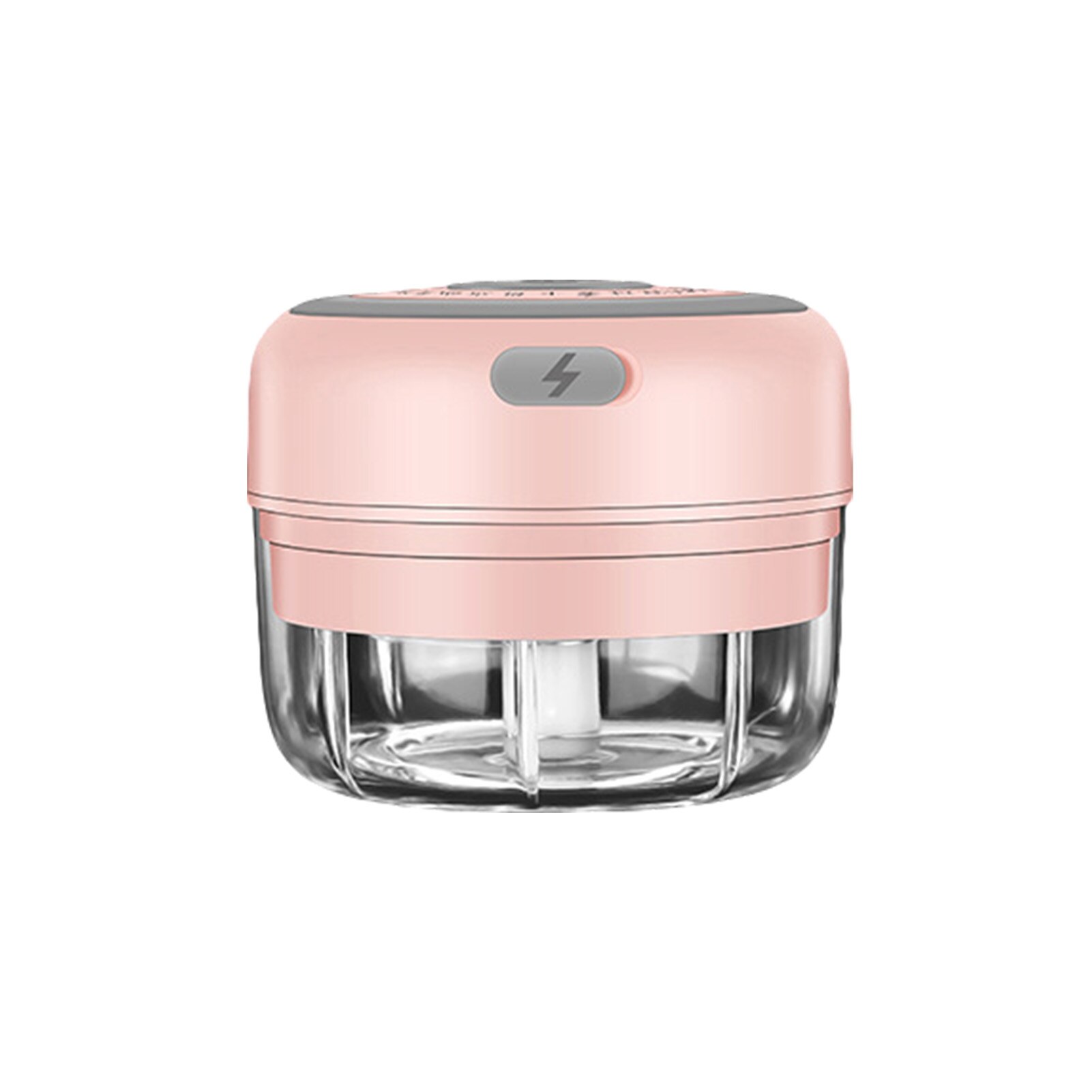 Electric Mini Garlic Chopper High Speedy Vegetable Fruit Twist Shredder Electric Meat Grinder Chopper Baby Food Maker: pink 100ml