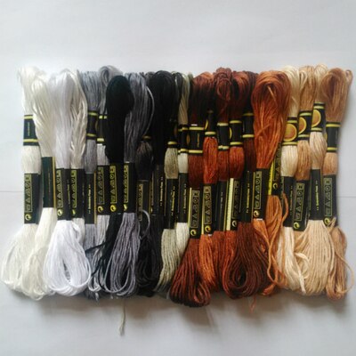 20pcs Cor Misturada Bordados Floss Cross Stitch Discussão Semelhante Kit DIY Ofício de Costura Acessórios Artesanais