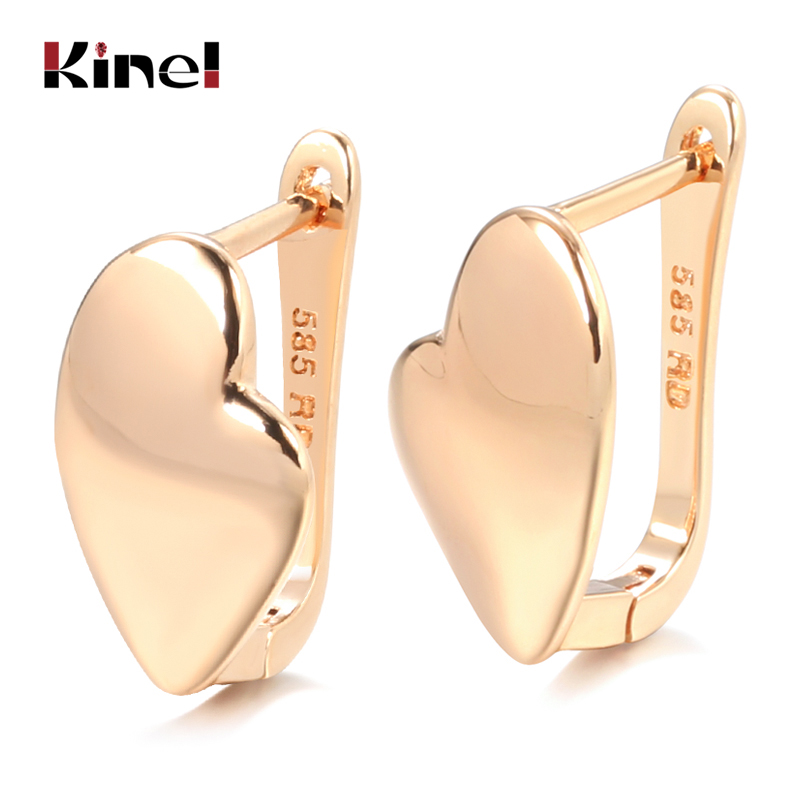 Kinel Glossy Dangle Earrings 585 Rose Gold Simple Square Earrings For Women Daily Fine Jewelry: Red Wine
