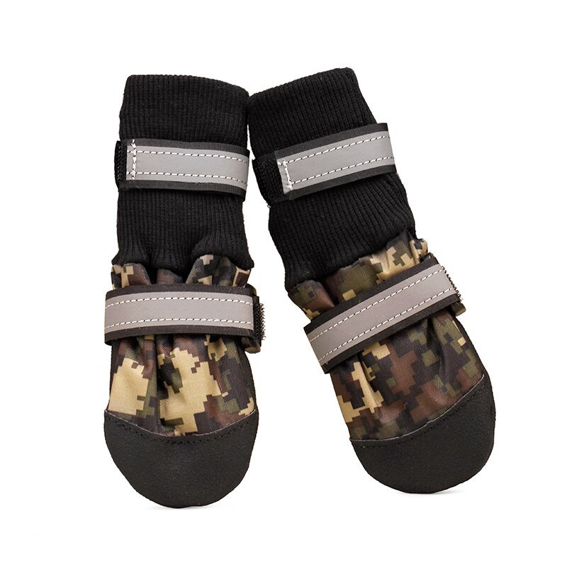 Waterproof Anti Slip Medium Big Dog High Shoes for Large Dogs Camouflage Reflective Pet Snow Boots Greyhound Bulldog Accessories