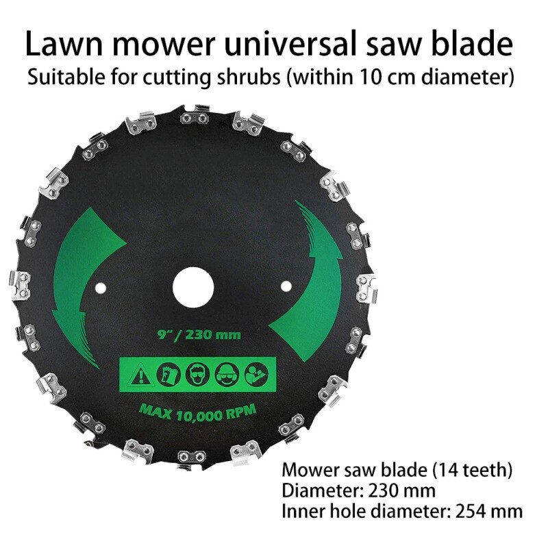 Nice Lawn Mower Saw Blade Cutter Replacement Carbide Blade 10000 RPM 9 Inches 20 Teeth Used For Lawn Mower Circular