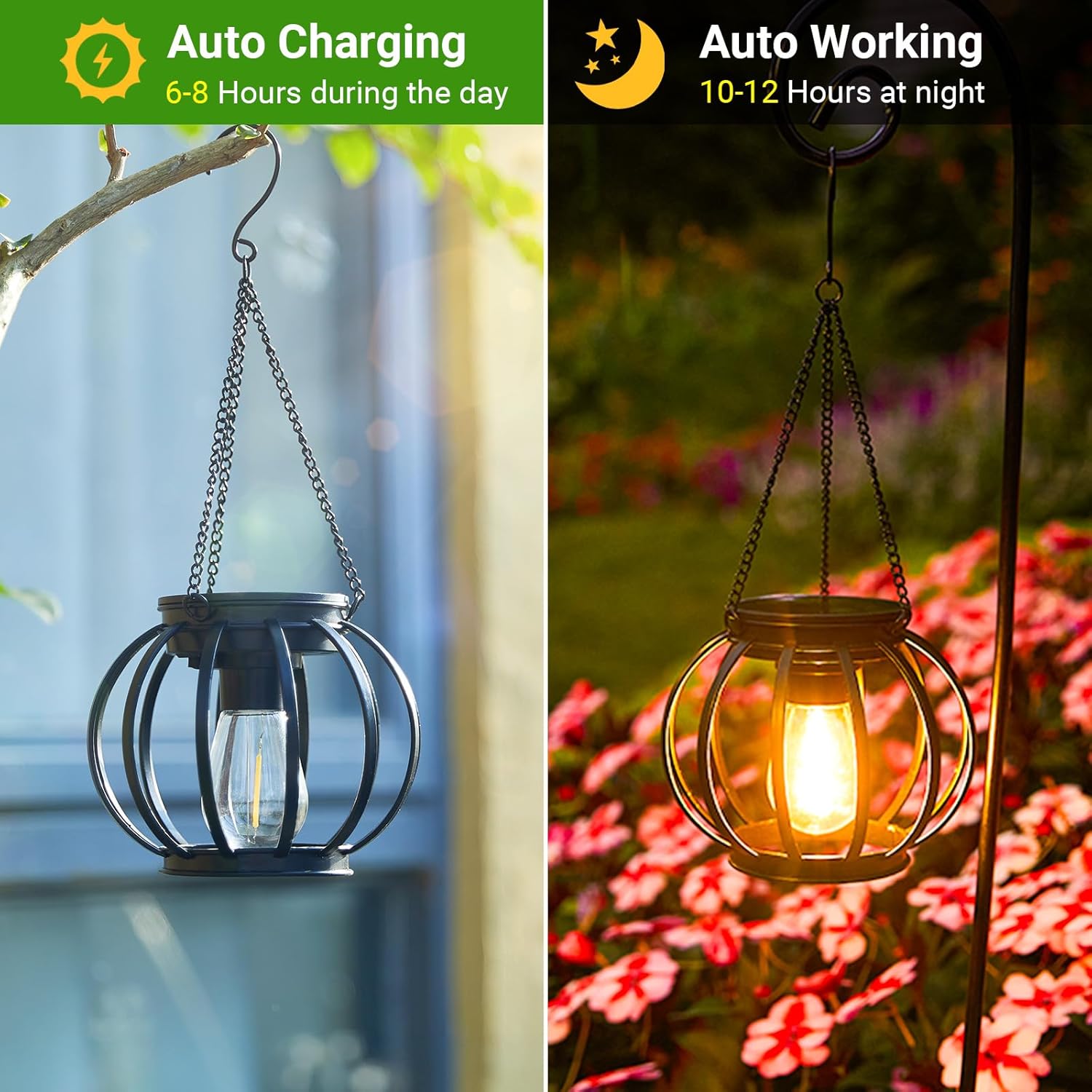 NEXVIN 8 Pezzi Fiamma Luci Solari Esterno, Lampade da Giardino, Torcia