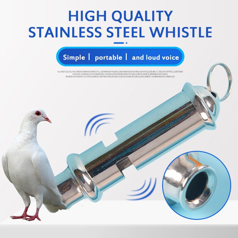 Stainless Steel Random Color Pet Whistle Bird Call Training Dog Whistle Pigeon Flute Pigeon Whistle Plastic Pet Training Whistle