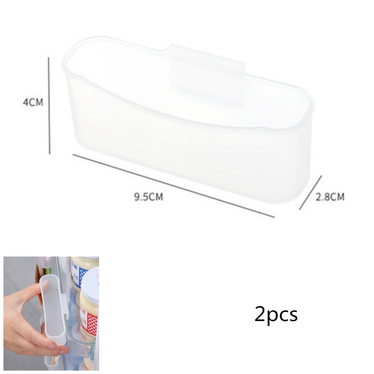 1PC Refrigerator Shelf Containers Storage Rack Retractable Food Storage Box Eco-friendly Plastic Container Kitchen Organizer: type3-White