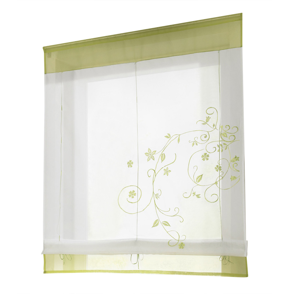Cortinas romanas bordadas, tul, cortina de ventana moderna para habitación Pastoral, decoración de ventanas de pared, MAR6, novedad: Green