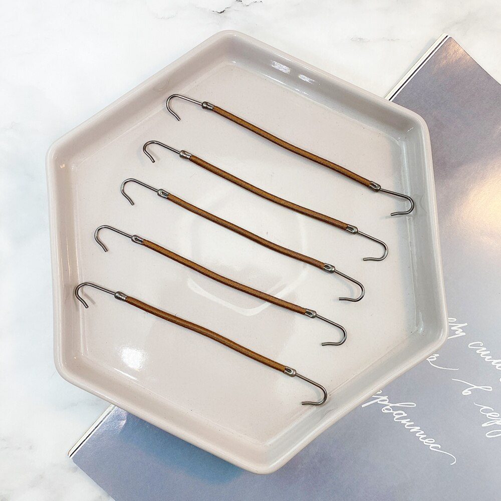 5/10 stk hestehale kroker holder bungee band gummistrikk hår tyggegummi hodeplagg styling verktøy hår tilbehør: 3 / 10 stk