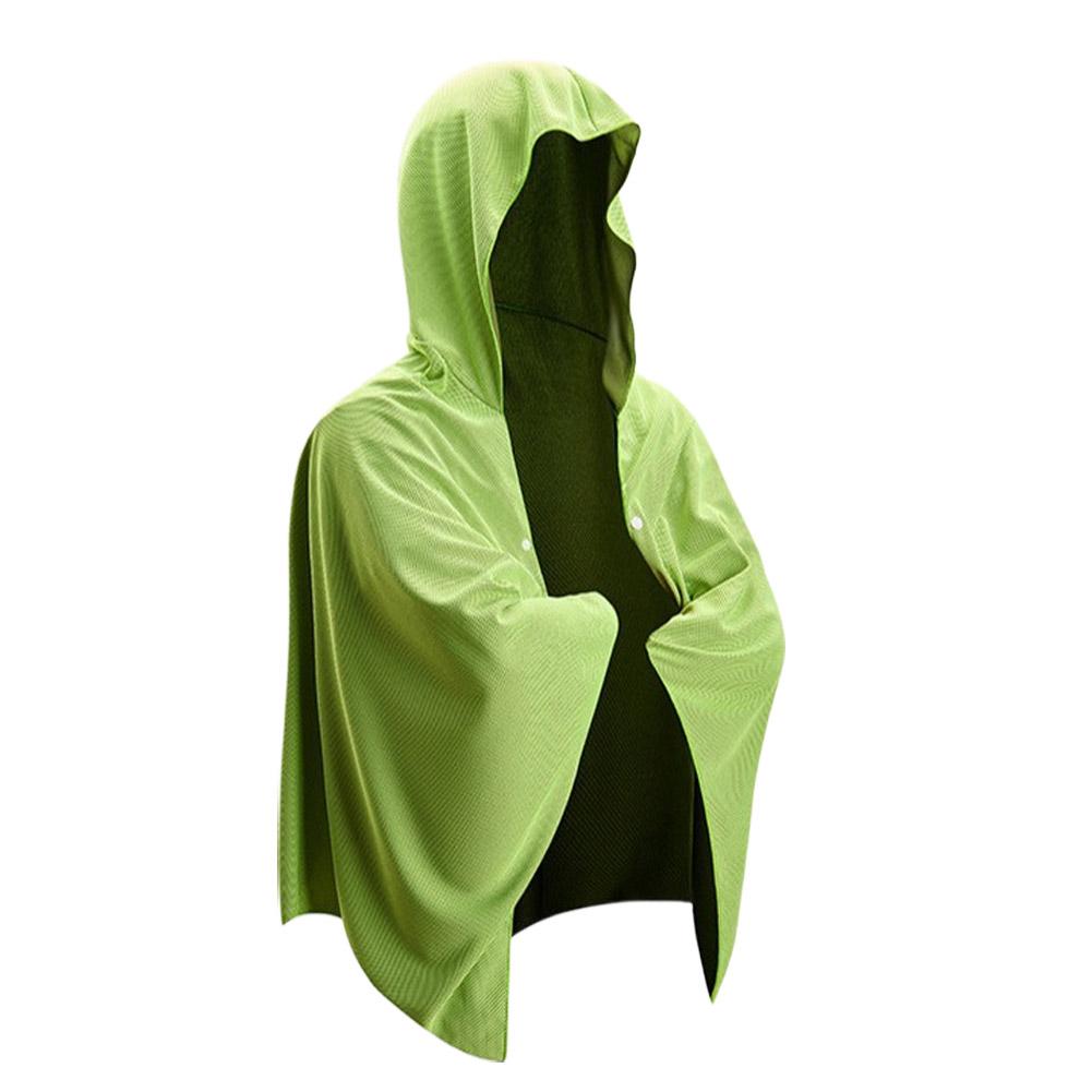 Microvezel strandponcho met capuchon, snel drogend, absorberend, oversized omslagdoek, surf- en zwemponcho, unisex, zwembad- en reisomslagdoek: Geel