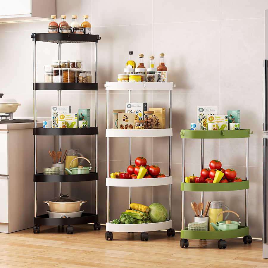 Support de rangement triangulaire pour salle de bain et cuisine, rangement d'angle, petit support de rangement pour chariot à roue universelle sur pied