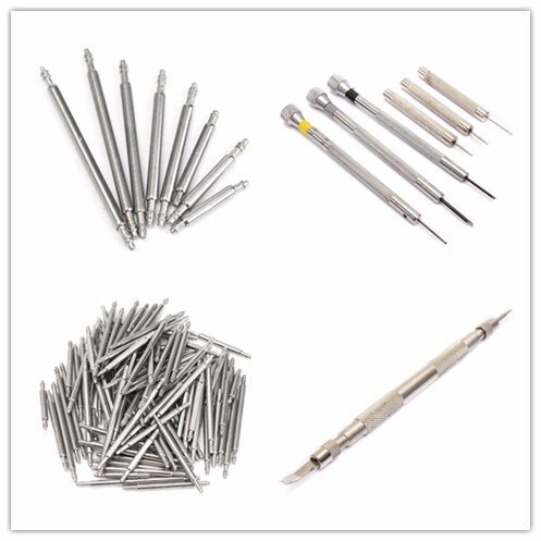 144 stuks horloge reparatieset, set met achterdeksel verwijderaar, batterij reparatieset voor horlogeband, opener, veerstaaf verwijderaar